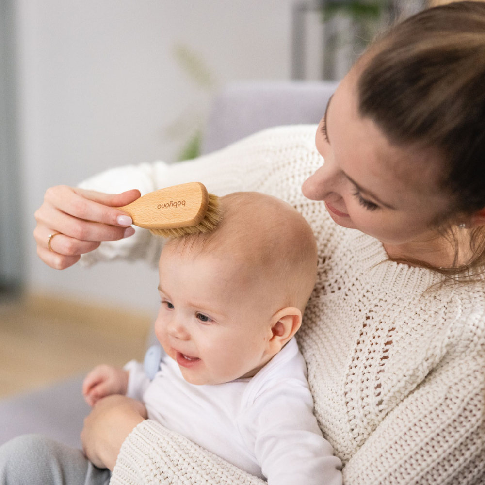 Perie pentru bebelusi Babyono din lemn cu peri naturali - 3 | YEO