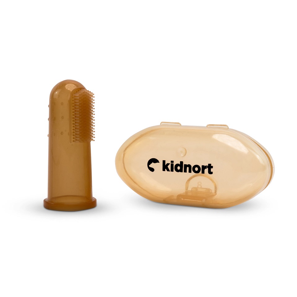 Periuta de dinti Kidnort, Blomka , sterilizabila, din silicon medical moale si flexibil, dimensiune universala