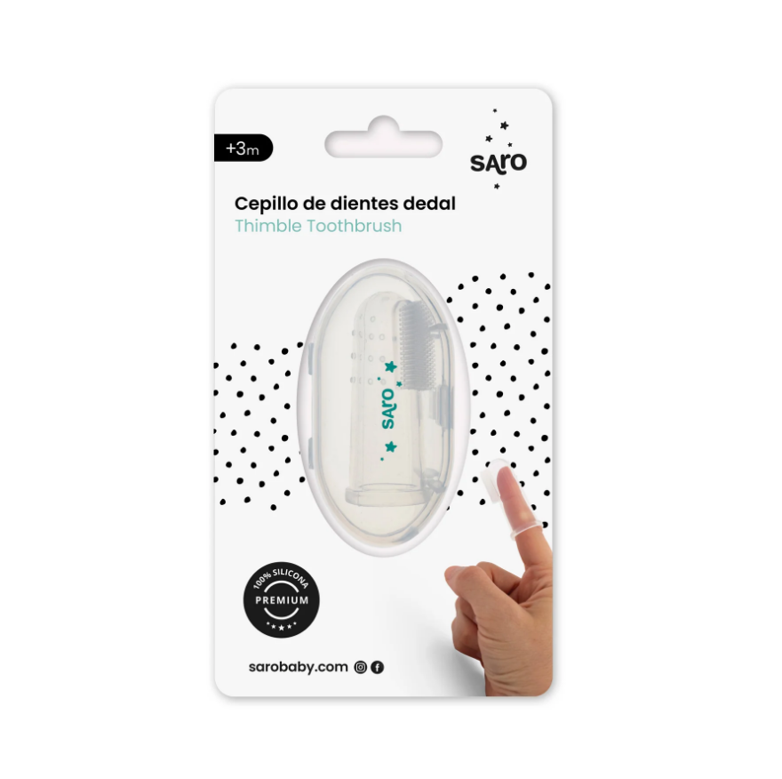Periuta de dinti din silicon pentru folosire pe deget
