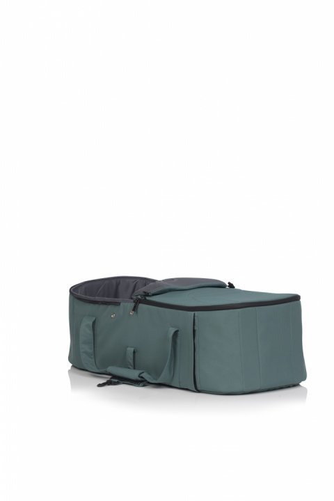 Port bebe Easy Go Echo Carrier, cu intaritura si manere pentru transport, cu husa de picioruse si capotina, dimensiune 75 x 30 x 20 cm, Sage Green
