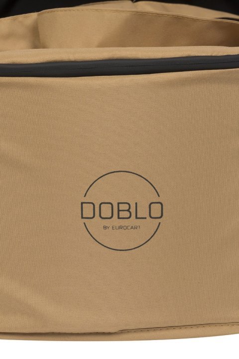 Cosulet port bebe tip landou Euro Cart Doblo CarryMe, cu intaritura, manere pentru transport, cu husa de picioruse si capotina, dimensiune 72 x 30 x 21 cm, Camel - 5