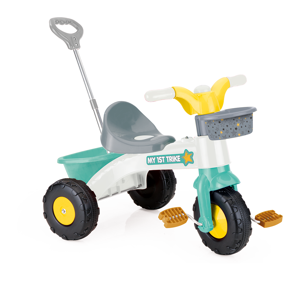 Prima mea tricicleta cu maner Pastel