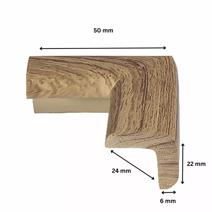 Protectie colturi Car Boy Safety din spuma culoarea lemnului inchis 24x50x22x6 mm