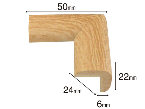 Protectie colturi Car Boy Safety din spuma culoarea lemnului deschis 24x50x22x6 mm