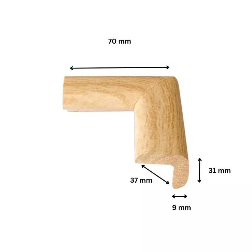Protectie colturi Car Boy Safety din spuma culoarea lemnului deschis 37x70x31x9 mm