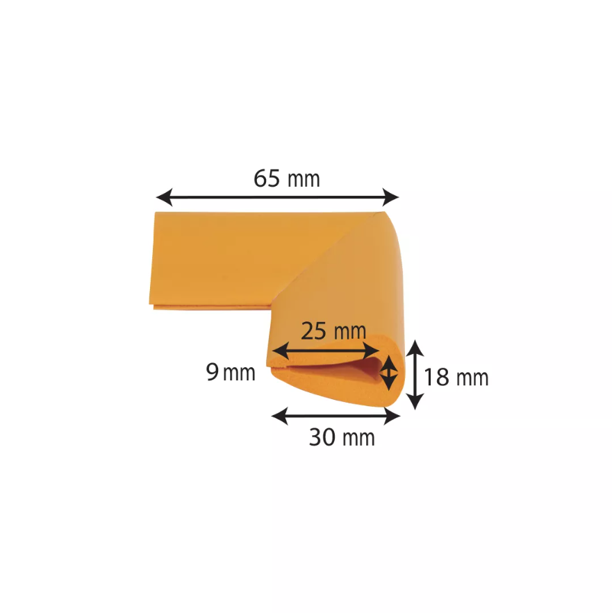 Protectie muchii Car Boy Safety din spuma negru 18x65x30x9 mm