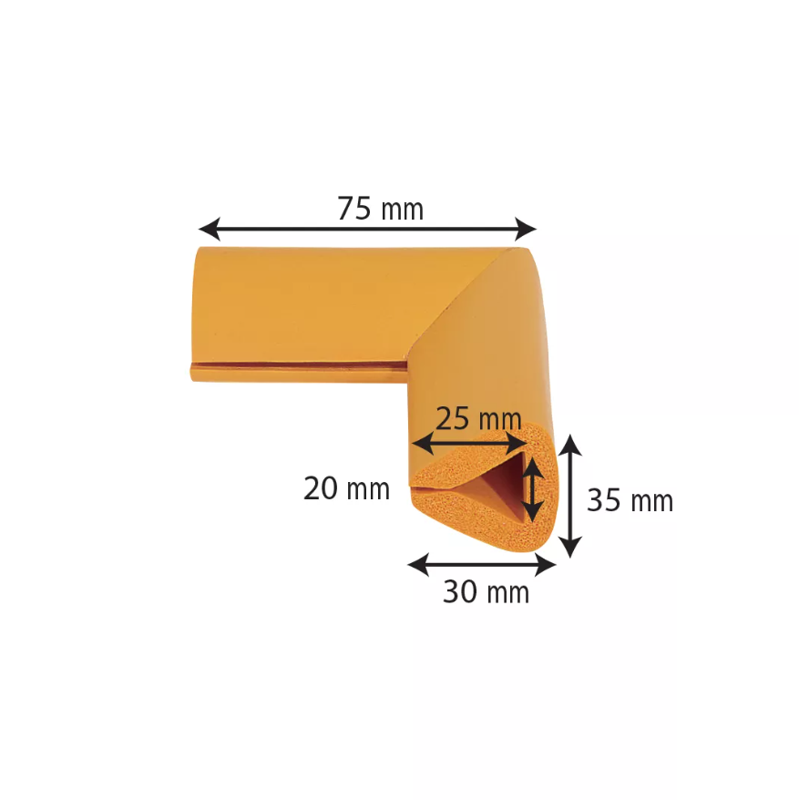Protectie muchii Car Boy Safety din spuma negru 35x75x30x20 mm - 1 | YEO
