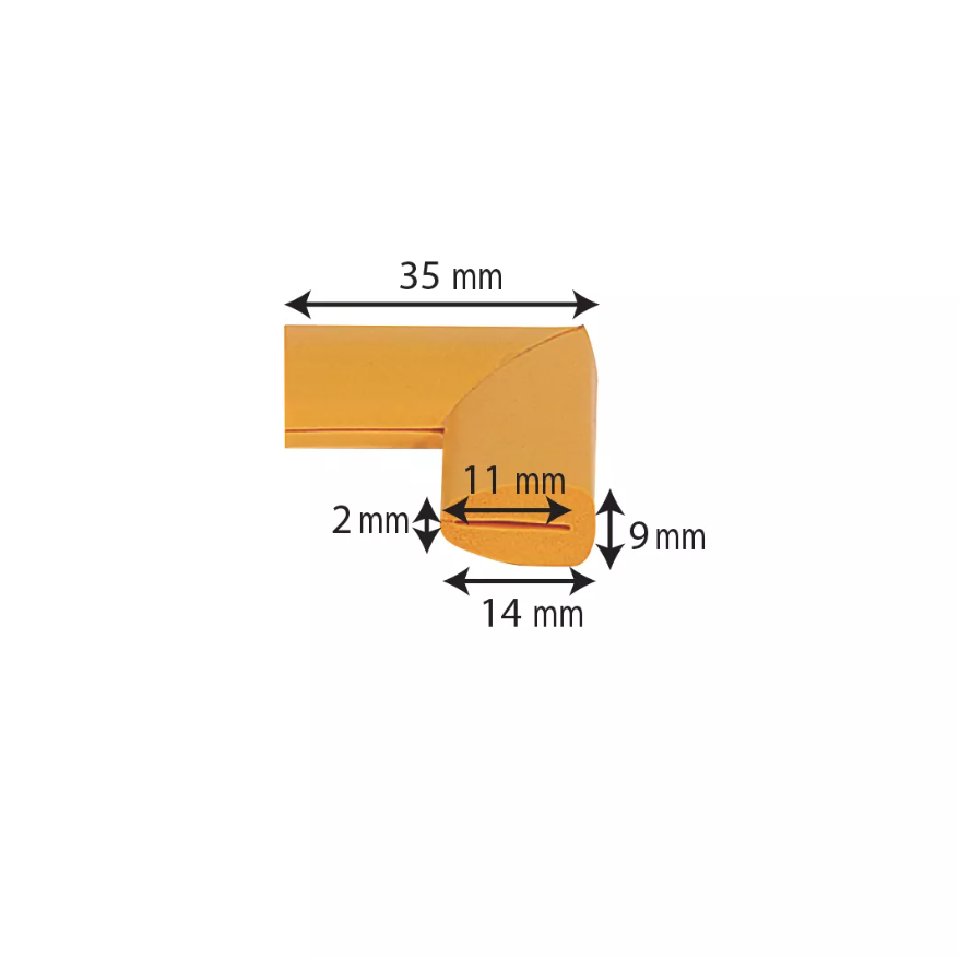 Protectie muchii Car Boy Safety din spuma negru 9x35x14x2 mm - 3 | YEO