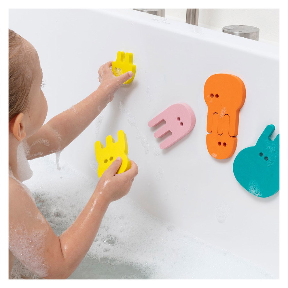 Puzzle de baie Meduze colorate Quut Toys 10 piese