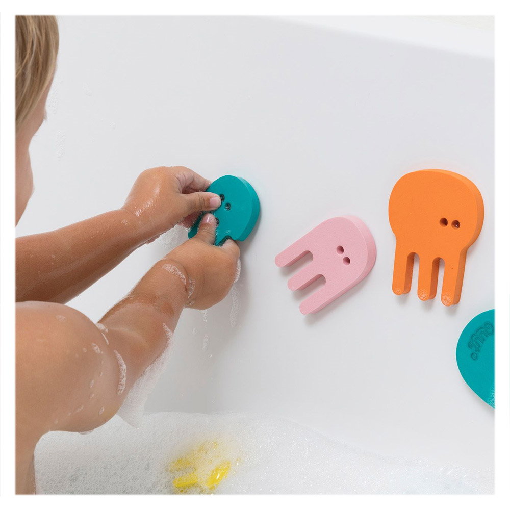 Puzzle de baie Meduze colorate Quut Toys 10 piese - 1 | YEO