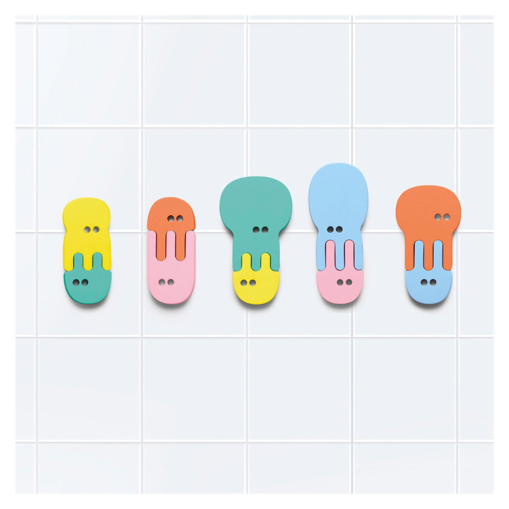 Puzzle de baie Meduze colorate Quut Toys 10 piese - 3 | YEO