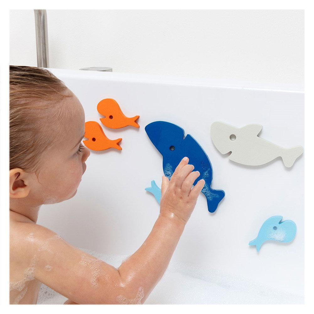 Puzzle de baie Rechinii infometati Quut Toys 10 piese - 1 | YEO