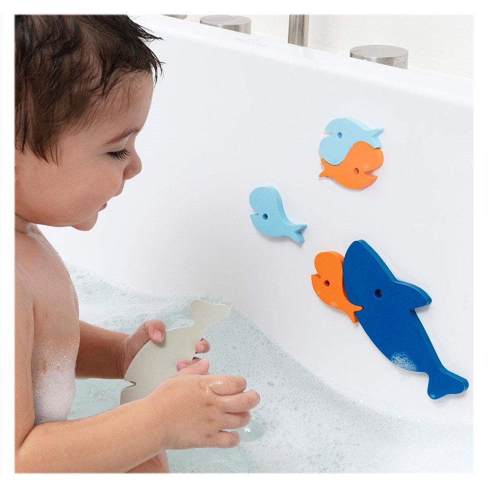 Puzzle de baie Rechinii infometati Quut Toys 10 piese - 2 | YEO