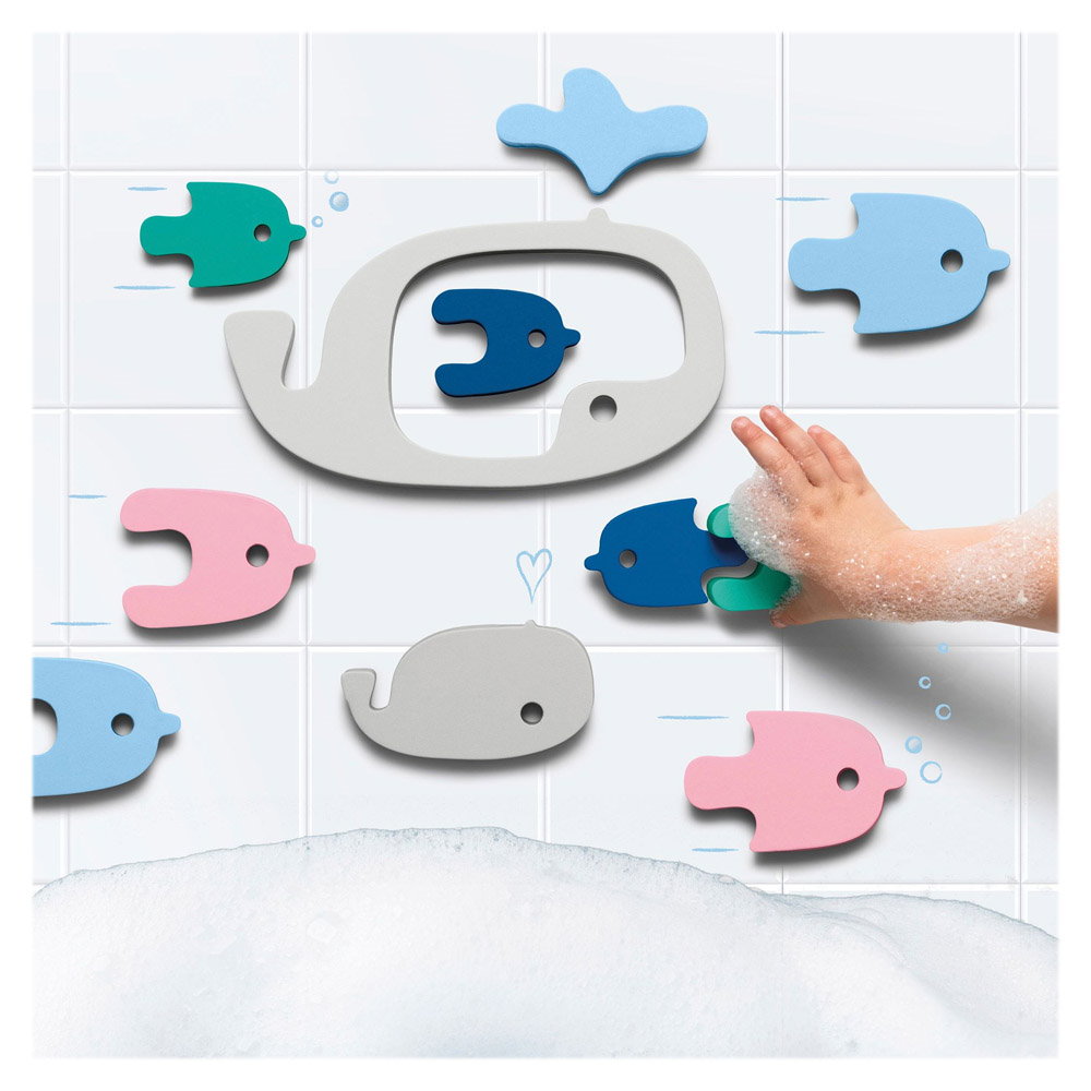 Puzzle de baie Balene si pestisori Quut Toys 11 piese - 2 | YEO