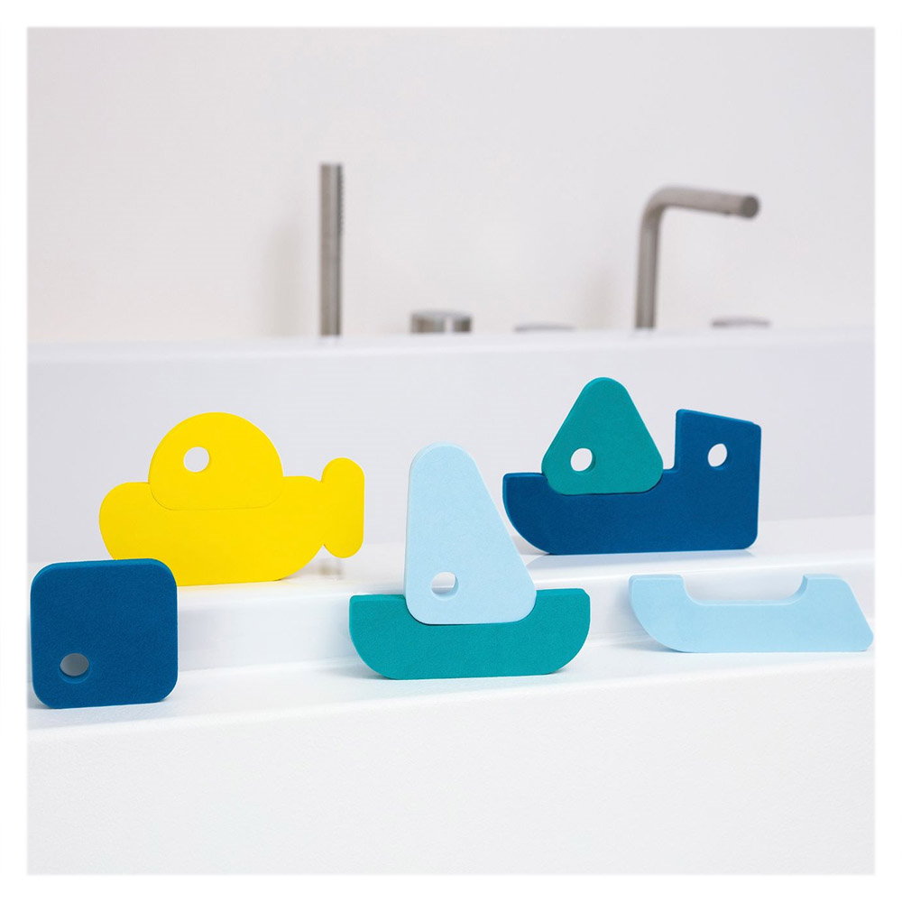 Puzzle de baie 8 piese Barcute colorate Quut Toys - 3 | YEO