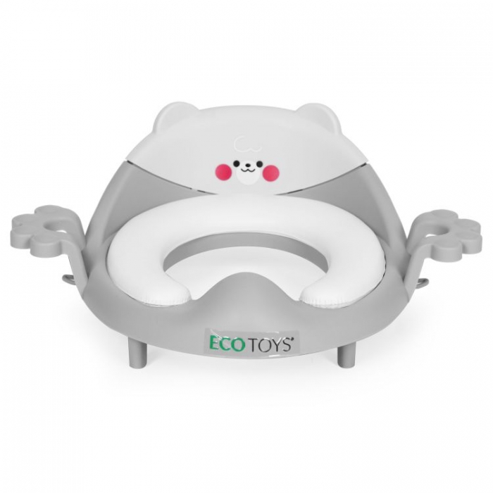 Reductor toaleta cu manere pentru copii Ecotoys PP104 Gri - 2 | YEO