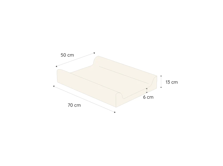 Saltea de infasat cu spate intarit si margini de protectie 50x70 cm Gray Polaris - 2 | YEO