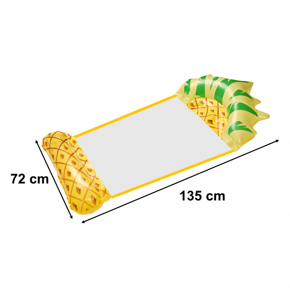 Saltea gonflabila tip hamac, pentru plaja si piscina, dimensiune 135 x 72 cm, model Ananas - 2 | YEO