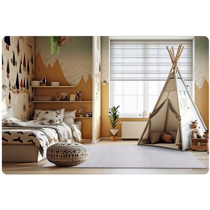 Salteluta de joaca multifunctionala tip puzzle 180 x 120 cm Massido 650100 Gri