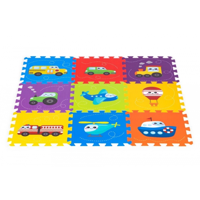 Salteluta de joaca pentru copii 86 x 86 x 1 cm IPlay 0392 Vehicule
