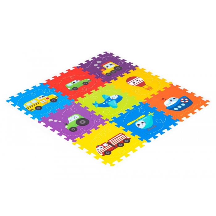 Salteluta de joaca pentru copii 86 x 86 x 1 cm IPlay 0392 Vehicule - 1 | YEO
