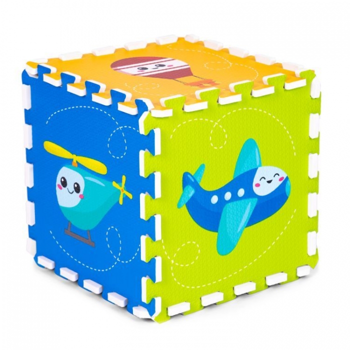 Salteluta de joaca pentru copii 86 x 86 x 1 cm IPlay 0392 Vehicule - 2 | YEO