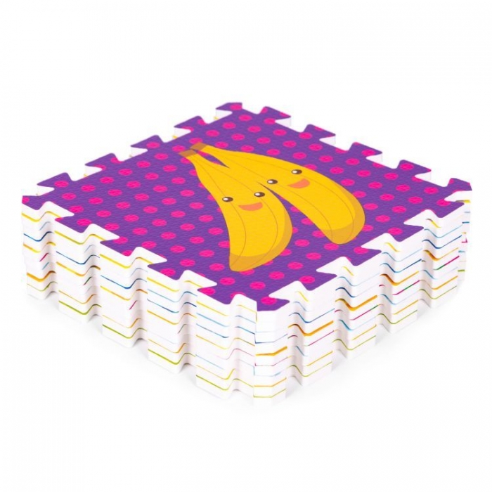 Salteluta de joaca pentru copii 86 x 86 x 1 cm IPlay 0393 Fructe si legume - 3