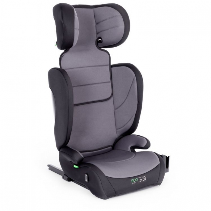 Scaun auto cu Isofix Ecotoys Gri, grupa 100-150 cm, i-Size, omologare R12903 - 3