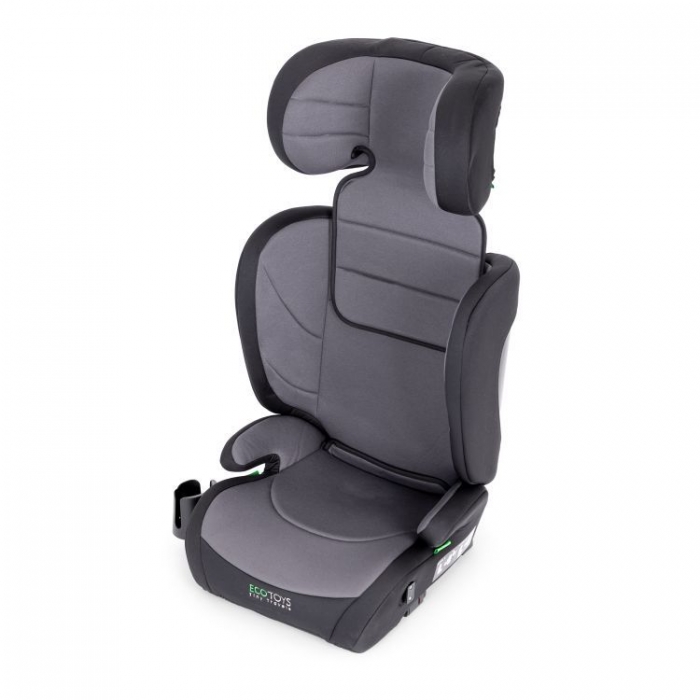 Scaun auto cu Isofix Ecotoys Gri, grupa 100-150 cm, i-Size, omologare R12903 - 5