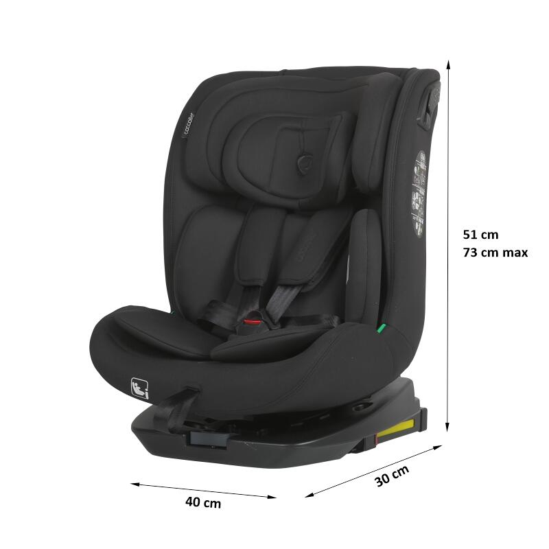 Scaun auto iSize 40-150 cm Coccolle Nobi Diamond Black cu Isofix, pozitie somn, Tetiera reglabila, Rotativ, Insert nou nascut - 4