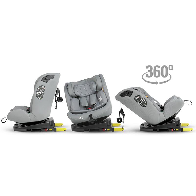 Scaun auto iSize 40-150 cm Coccolle Nobi Misty Grey cu Isofix, pozitie somn, Tetiera reglabila, Rotativ, Insert nou nascut - 3