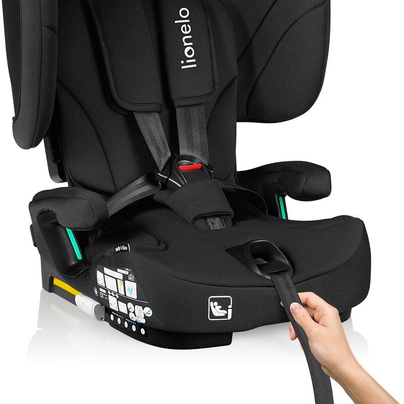 Scaun auto Lionelo Nelly Negru, pliabil, i-Size, 76-150 cm, tetiera reglabila in 15 pozitii, spatar reglabil in 4 pozitii, sisteme Isofix si Top Tether, conform cu ECE R129 - 4