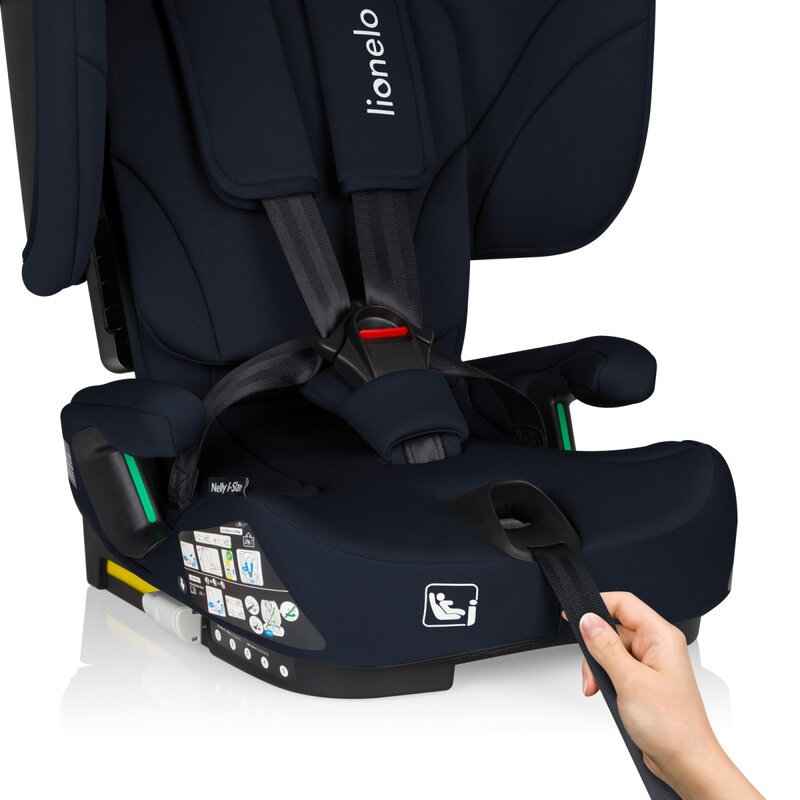 Scaun auto Lionelo Nelly Albastru, pliabil, i-Size, 76-150 cm, tetiera reglabila in 15 pozitii, spatar reglabil in 4 pozitii, sisteme Isofix si Top Tether, conform cu ECE R129 - 4