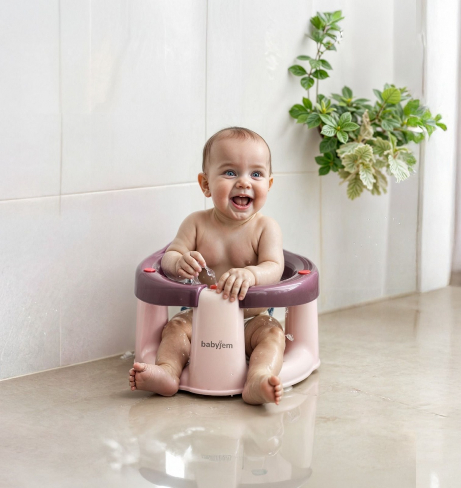 Scaun de baie pentru bebelusi Bath and Feeding BabyJem mov - 2 | YEO