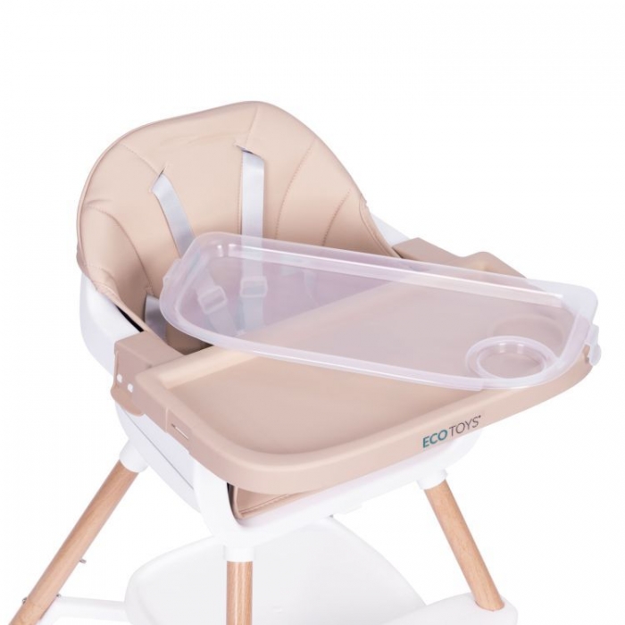 Scaun de masa 2 in 1 Ecotoys HC508 Bej - 4 | YEO