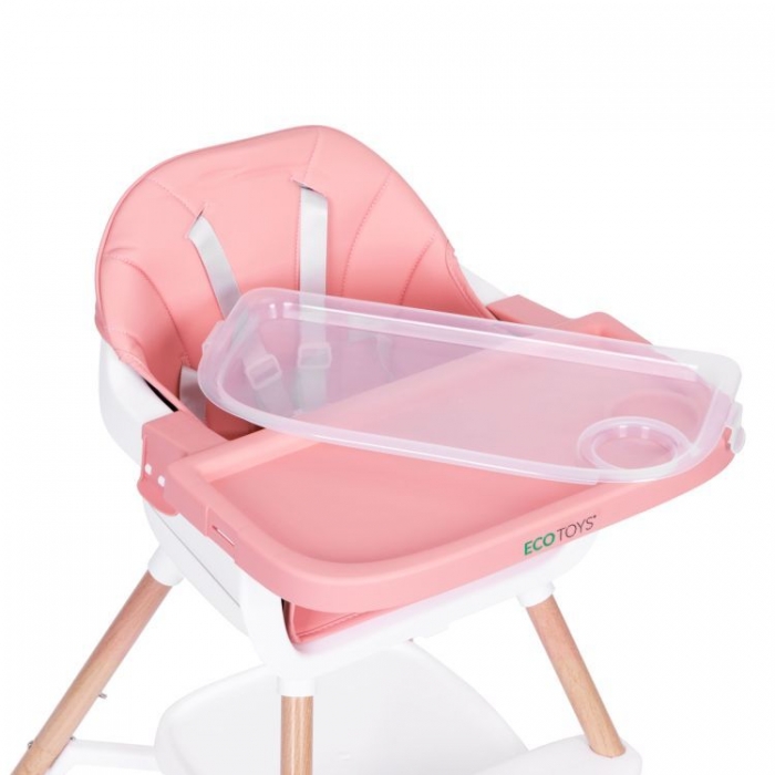 Scaun de masa 2 in 1 Ecotoys HC508 Roz - 4 | YEO
