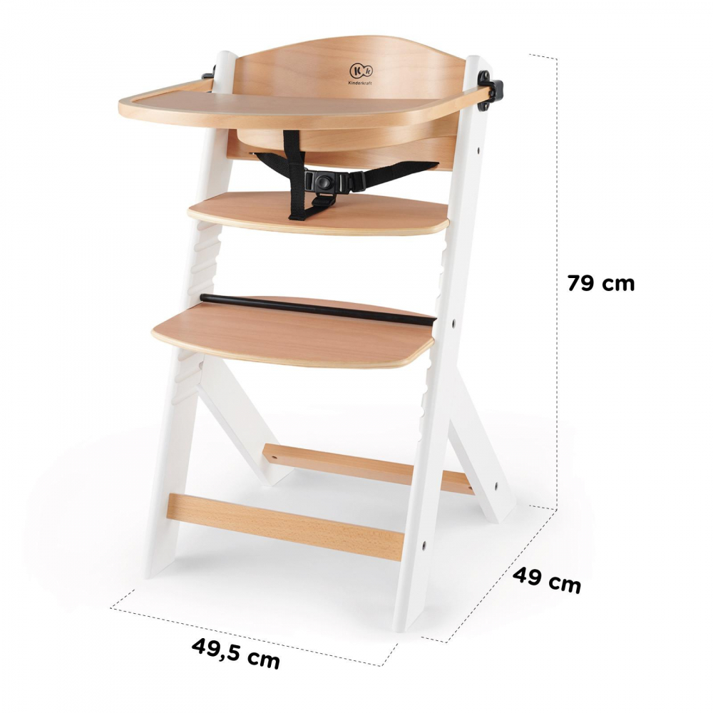 Scaun de masa 3 in 1 Kinderkraft Enock woodenwhite - 3 | YEO