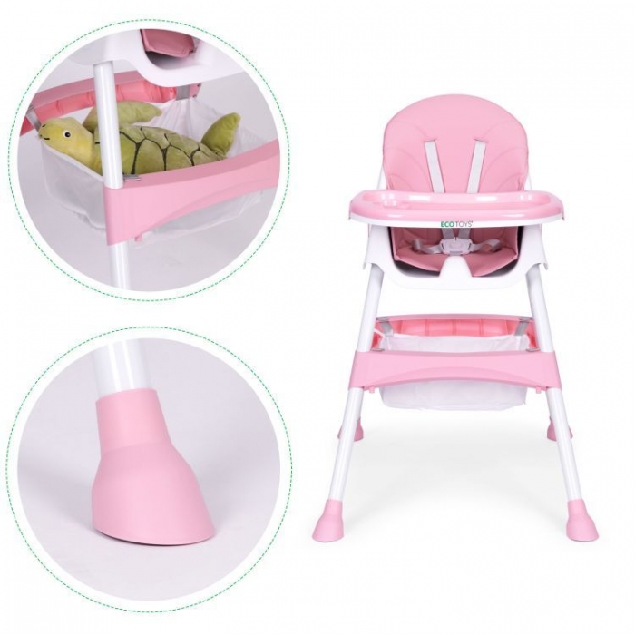 Scaun de masa pentru copii Ecotoys HC521 Roz - 1 | YEO