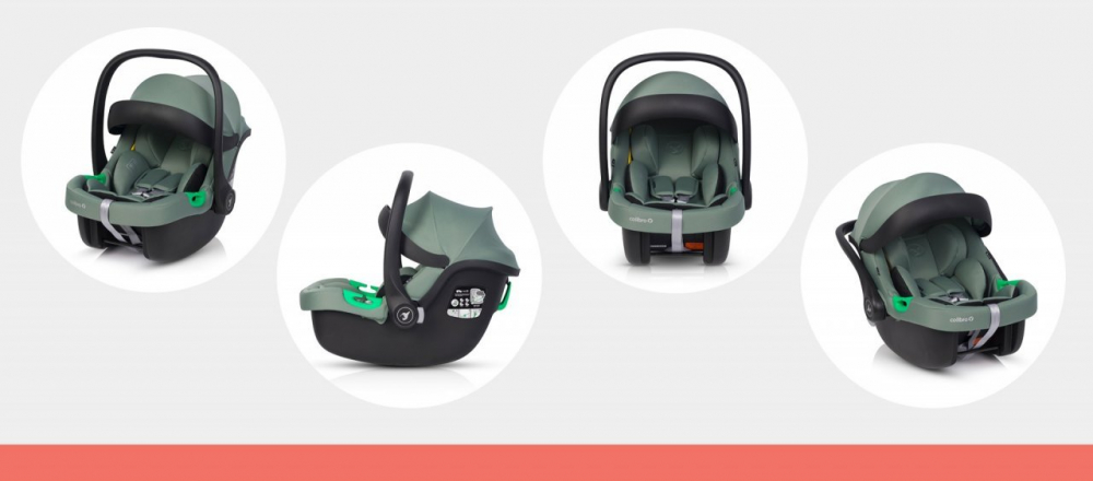 Scoica auto Colibro Petit i-Size, omologata R129, cu tetiera reglabila, copertina ajustabila, maner de transport ajustabil, pentru copii intre 40-87 cm sau 0-13 kg, Pine - 4