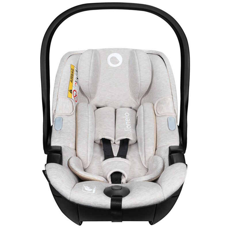 Scoica auto Lionelo Moxie Bej, i-Size, include baza rotativa 360 cu picior de fixare, 40-87 cm, tetiera reglabila, intarita cu spuma de memorie, carcasa ventilata, protectie avansata, conform R129 - 1