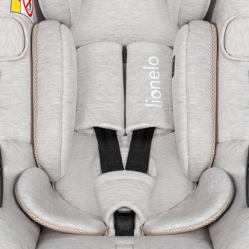 Scoica auto Lionelo Moxie Bej, i-Size, include baza rotativa 360 cu picior de fixare, 40-87 cm, tetiera reglabila, intarita cu spuma de memorie, carcasa ventilata, protectie avansata, conform R129 - 3