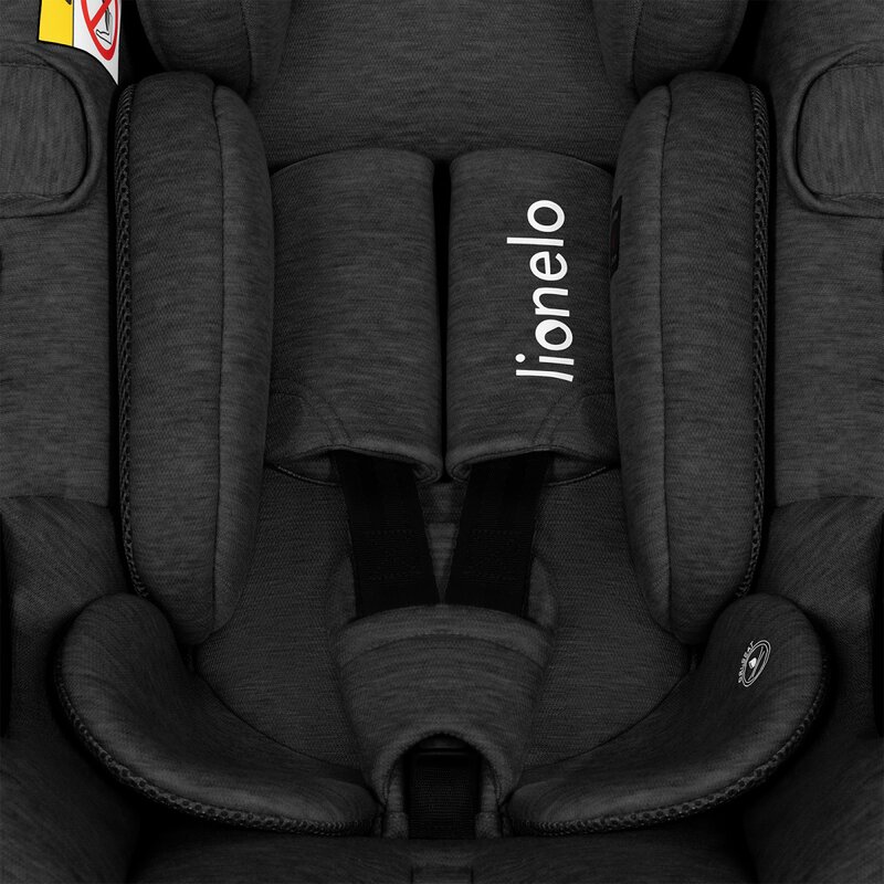 Scoica auto Lionelo Moxie Negru, i-Size, include baza rotativa 360 cu picior de fixare, 40-87 cm, tetiera reglabila, intarita cu spuma de memorie, carcasa ventilata, protectie avansata, conform R129 - 3