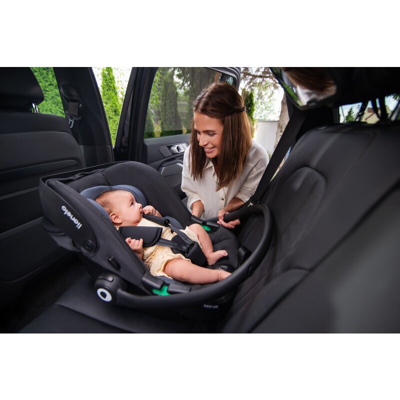 Scoica auto Lionelo i-Size Astrid Verde, 0-13 Kg, 40-87 cm, maner si capotina reglabile, protectie laterala avansata, salteluta confortabila, testat ADAC, Conform cu standardul R129 - 4