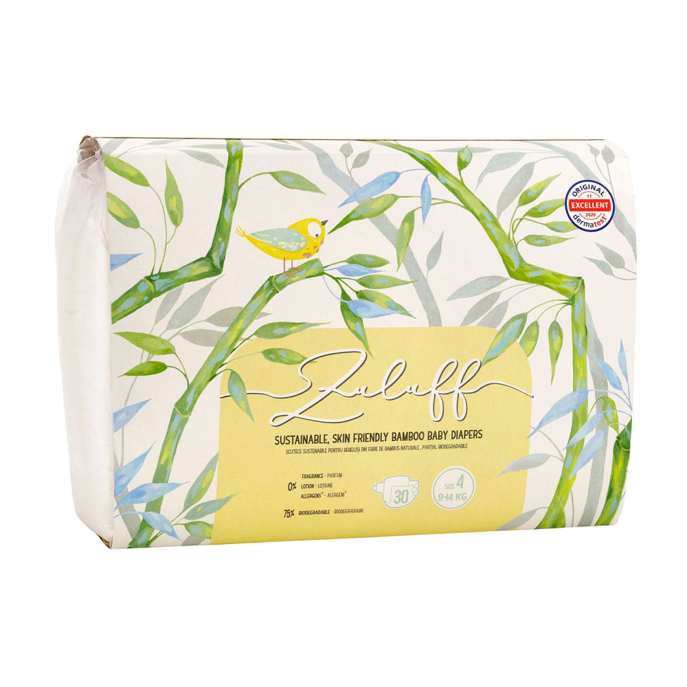 Scutece din bambus Zuluff, marime 4, 9-14 kg, 30 bucati - 2 | YEO