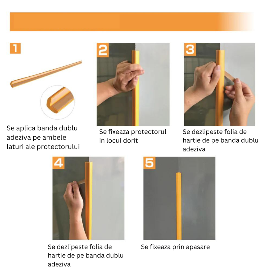 Set 2 benzi protectie muchii si margini Car Boy Safety din spuma mov pastel 37x900x31x9 mm - 2 | YEO