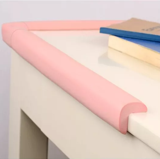 Set 2 benzi protectie muchii si margini Car Boy Safety din spuma roz pastel 37x900x31x9 mm - 2 | YEO