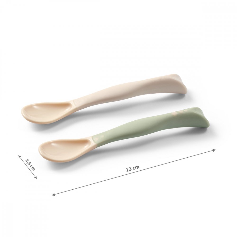 Set 2 lingurite flexibile Babyono BejVerde