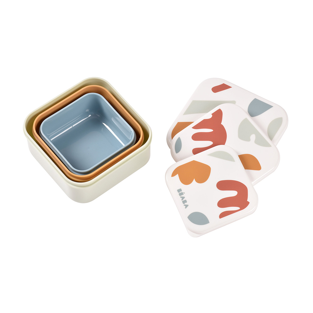 Set 3 caserole pentru gustari Beaba Playful