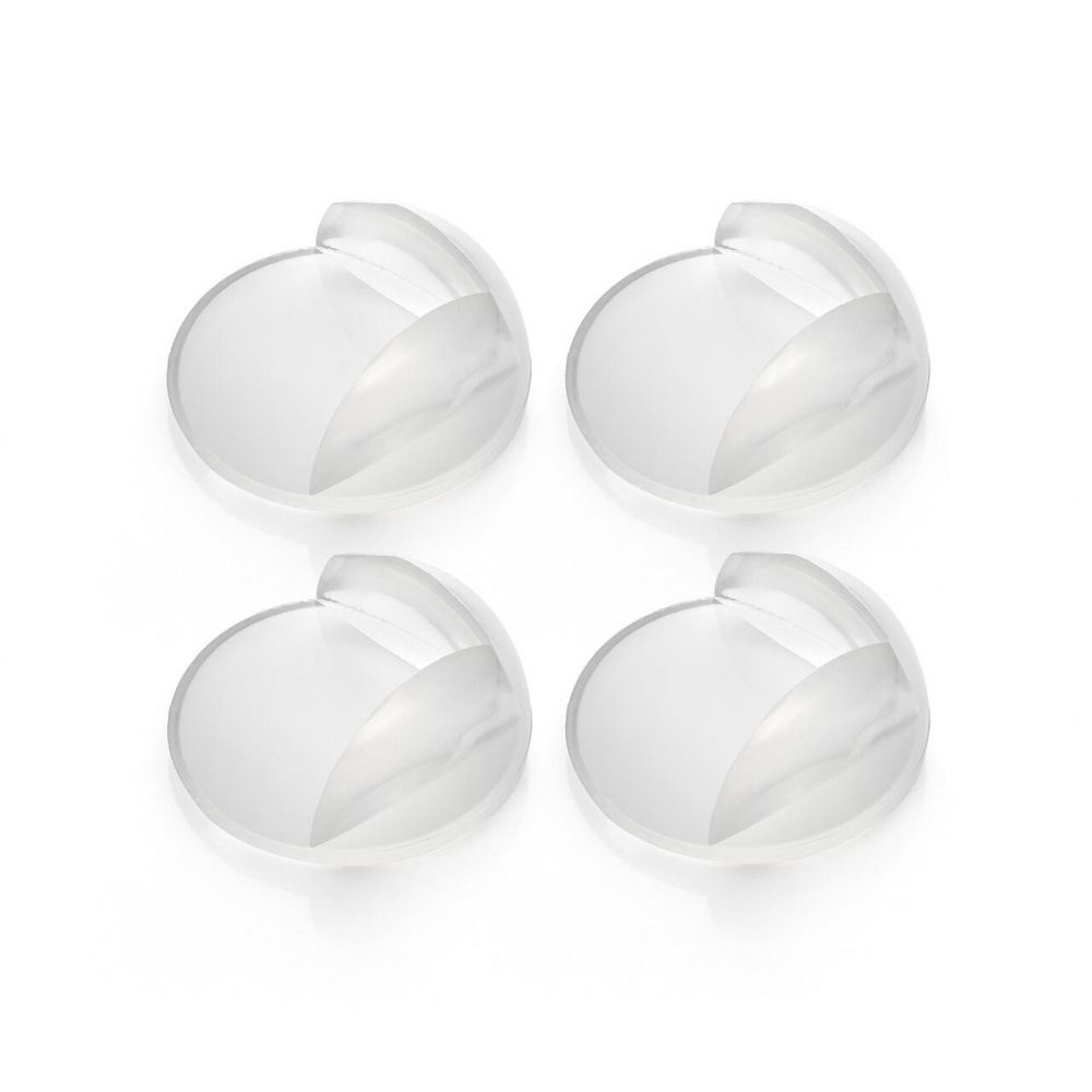 Set 4 protectii universale pentru colturi, din plastic transparent, cu banda adeziva, rezistente la muscaturi, fara PVC, Reer 82049 - 1 | YEO