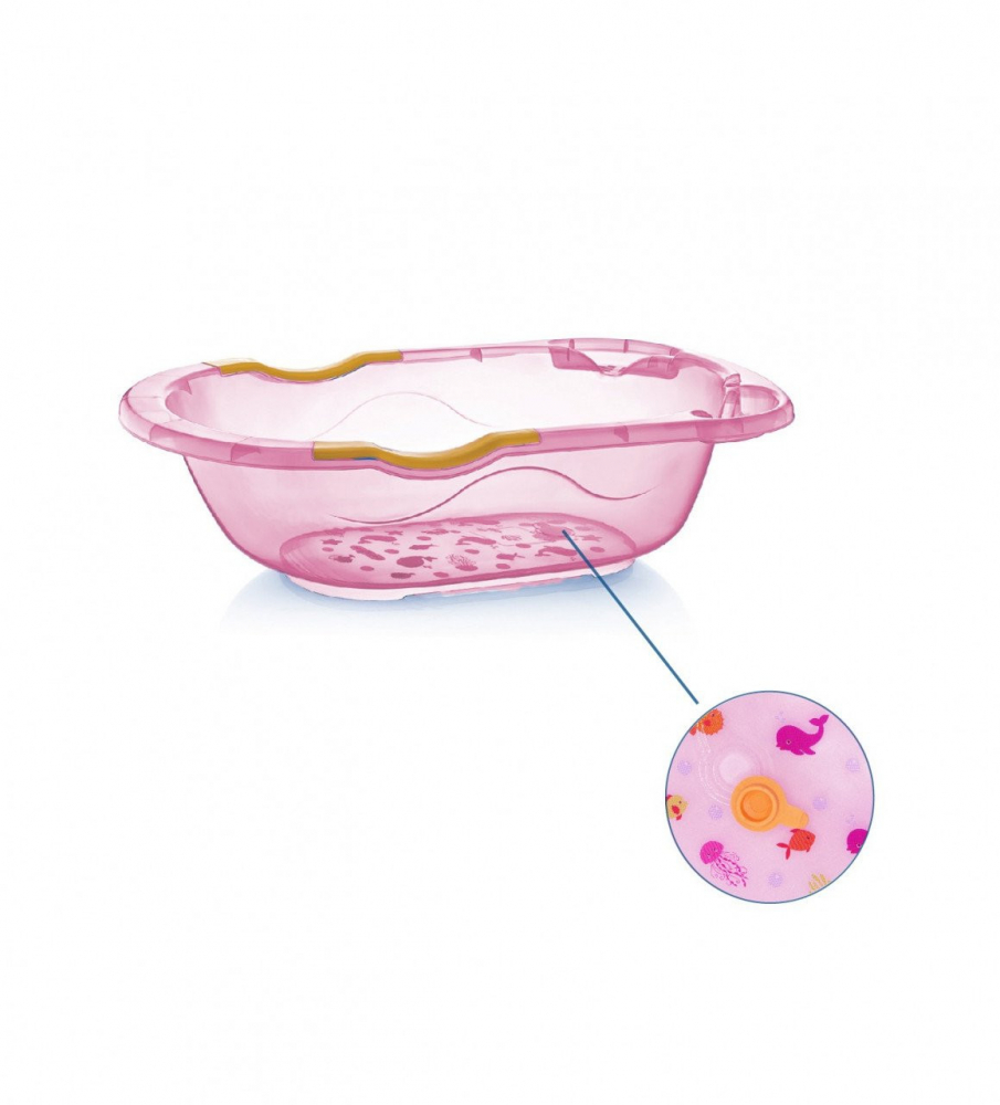 Set cadita de baie cu 6 piese BabyJem Roz - 2 | YEO
